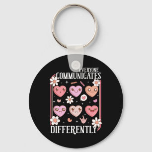 Porte-clés Bonbons Cœurs Tout le monde communique différemmen