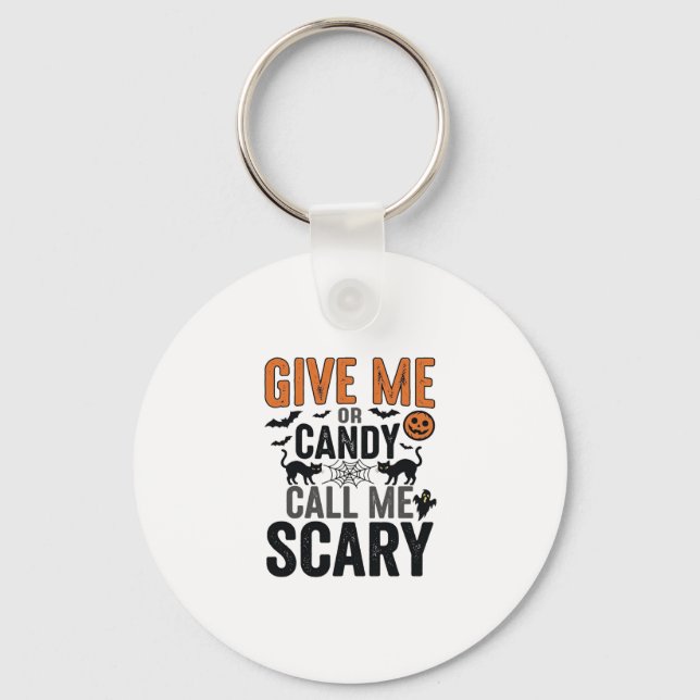 Porte-clés Bonbons d'Halloween ou Appelez-moi Épouvantable Gr (Recto)