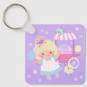 Porte-clés Bonbons en coton fille avec des monstres doux en l