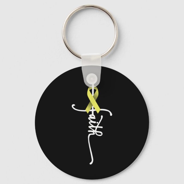 Porte-clés Bone Cancer Faith Sarcoma Bone Cancer Awareness Su (Recto)