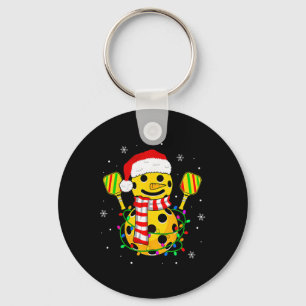 Porte-clés Bonhomme de neige chapeau de Père Noël Cadeaux pou