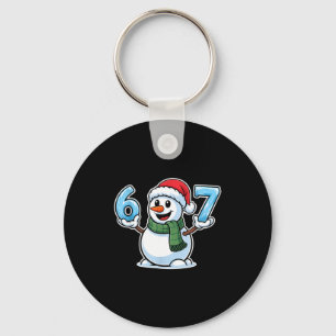 Porte-clés Bonhomme de neige festif Noël Hiver Joie 67 Numéro