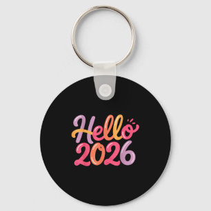 Porte-clés Bonjour 2026 Nouvel An Célébration Amusante Coloré