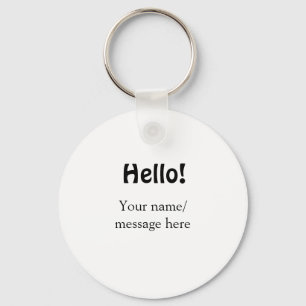 Porte-clés Bonjour ajouter un message de nom simple minimum é