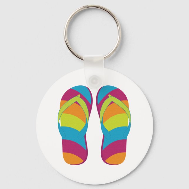 Porte-clés Bonjour Flip Flops (Recto)