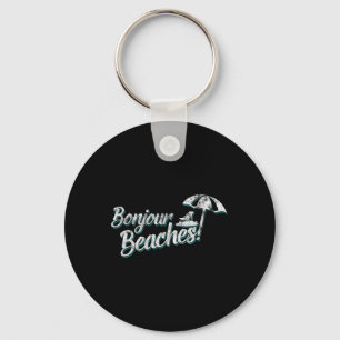 Porte-clés Bonjour Plages Côte d'Azur été Vintage