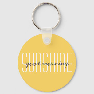 Porte-clés Bonjour Soleil Typographie Moderne Citation