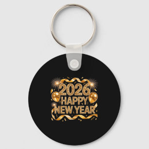 Porte-clés Bonne année 2026 Ballon Rétro Drôle Tapis de famil