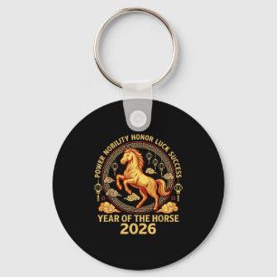 Porte-clés Bonne année chinoise 2026 Année du cheval 2026