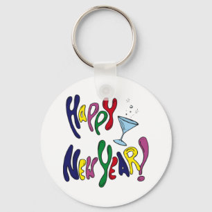 Porte-clés Bonne année colorée