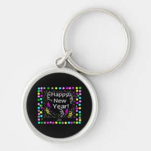 Porte-clés Bonne année Salutations Premium Porte - clé ronde