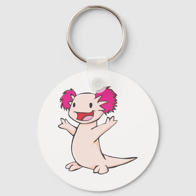 Porte-clés Bonne caricature mexicaine Axolotl (Recto)