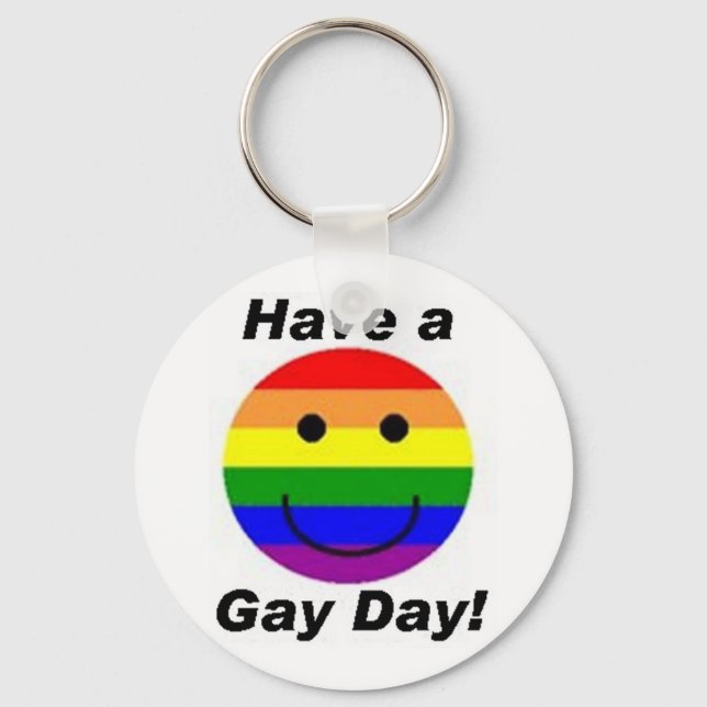 Porte-clés Bonne Journée Gay ! (Recto)
