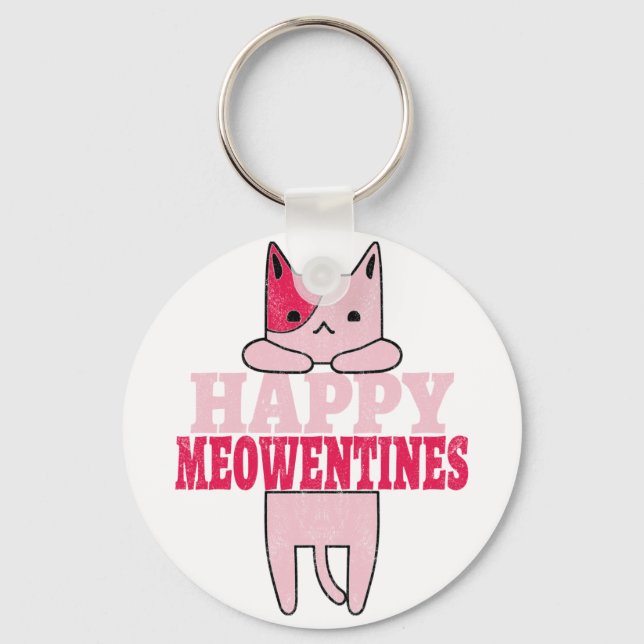 Porte-clés Bonne Meowentines | Cadeaux de Saint Valentin pour (Recto)
