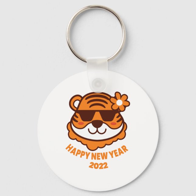 Porte-clés Bonne nouvelle année de tigre (Recto)