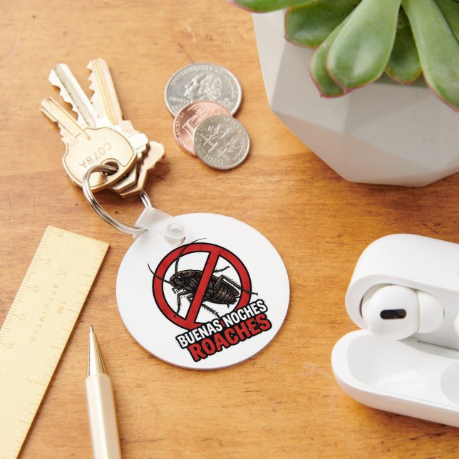 Porte-clés Bonne Nuit Cafards – Drôle Anti Insecte Bilingue (Bureau)