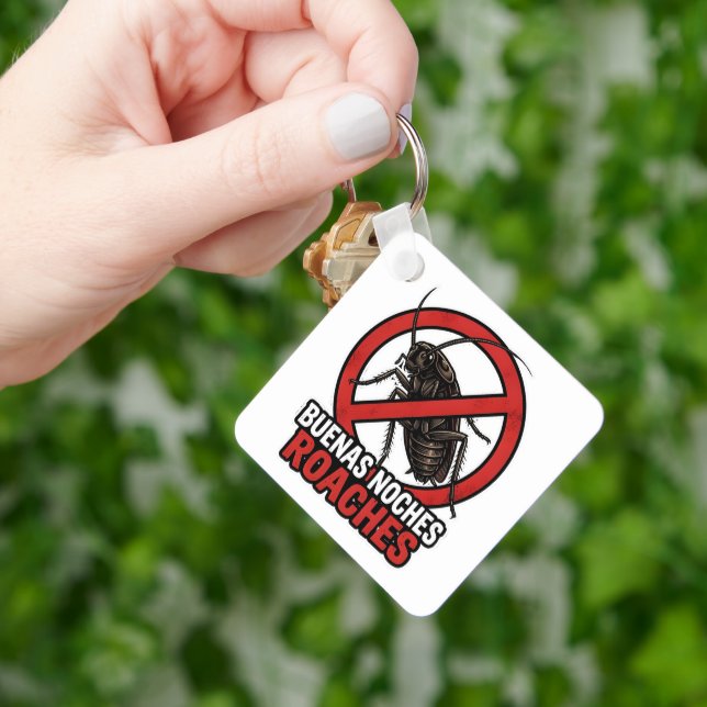 Porte-clés Bonne Nuit Cafards – Drôle Anti-Insecte Bilingue (main)