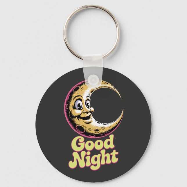 Porte-clés Bonne nuit Retro Moon (Recto)