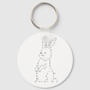 Porte-clés Bonne Pâques ASCII Bunny Art