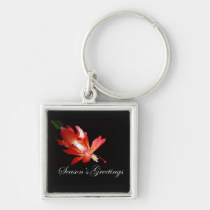 Porte-clés Bonnes Fêtes Red Christmas Cactus