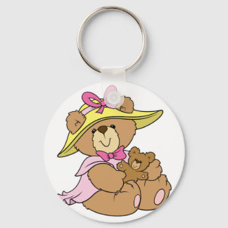 Porte-clés Bonnet de printemps mignon Ours en peluche