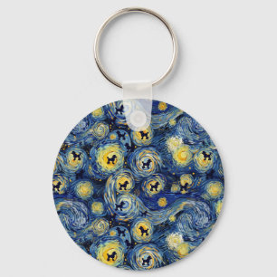 Porte-clés Boo22 Artiste Caniche Boho Floral – Caniche Coloré