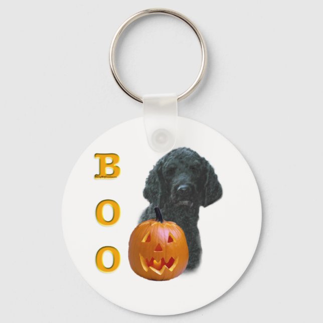 Porte-clés Boo de caniche noir (Recto)