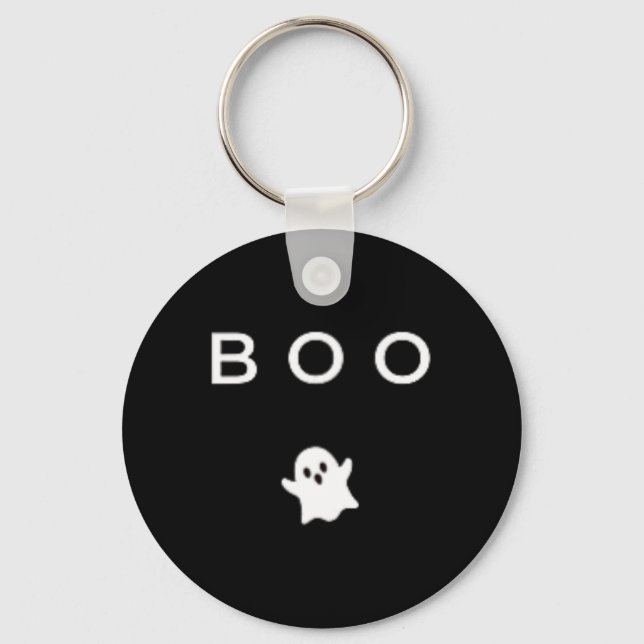 Porte-clés Boo Ghost Halloween Subtle Minimal Automne Amusant (Recto)