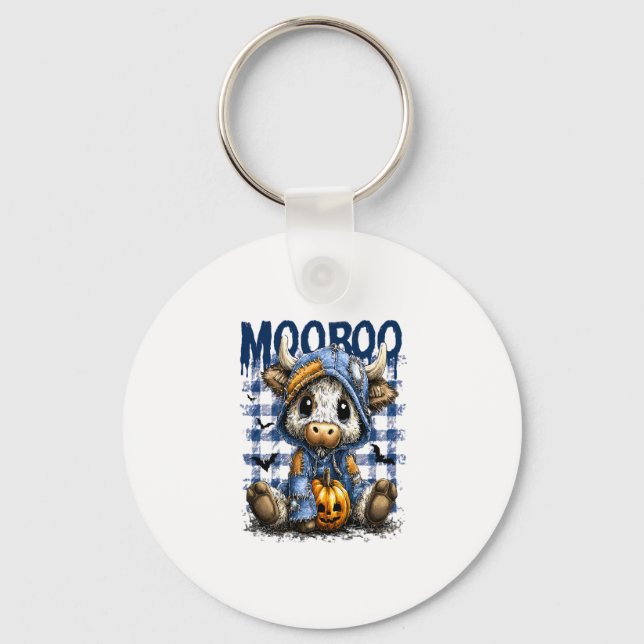 Porte-clés Boo Halloween Vache Éffrayante Highland (Recto)