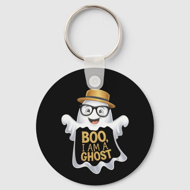 Porte-clés Boo, I Am a Ghost Éffrayant Fun for Halloween Love (Recto)