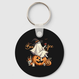 Porte-clés Boo Jee Fantôme Café Glacé Coquette Nœud Halloween