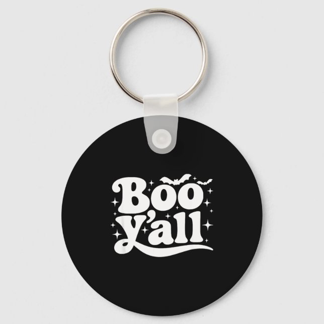 Porte-clés Boo Y'all Southern Retro Halloween Quote Saying Ba (Recto)
