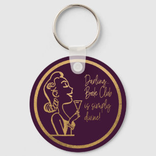 Porte-clés Book Club Ami Vintage Femme Chic Purple Gold