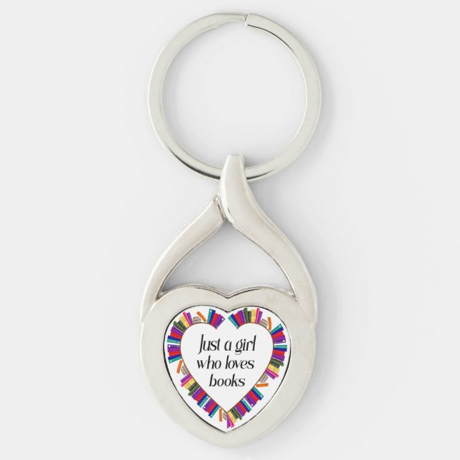 Porte-clés Book Girl Heart Keychain (Devant)