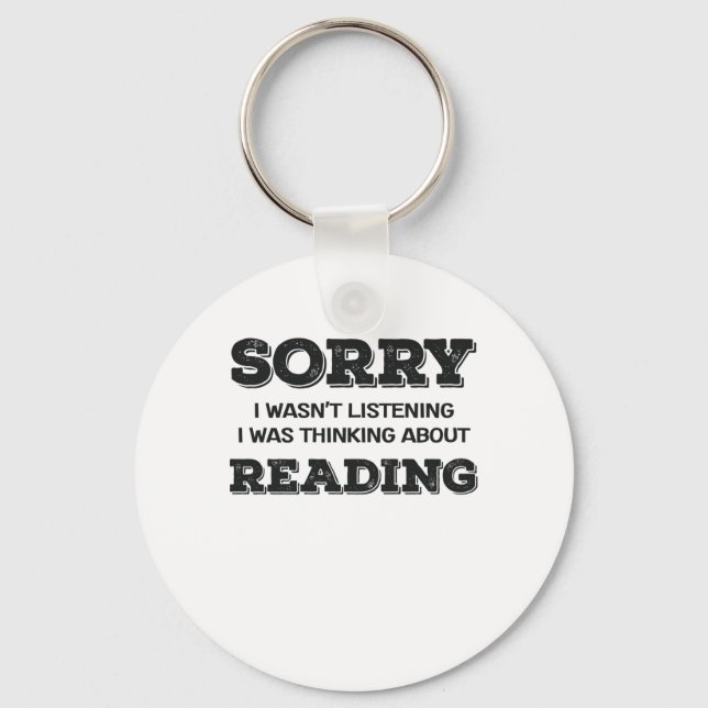 Porte-clés Book Lover Désolé, je n'ai pas écouté penser à (Recto)