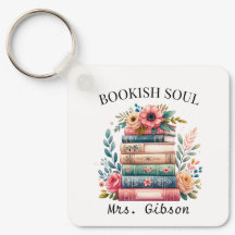 Bookish Soul Book Lover Bookworm Editable Porte - 