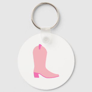Porte-clés Boot de cowgirl rose