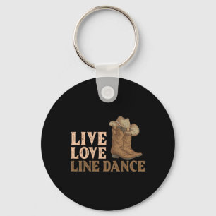 Porte-clés Boots Line Danser Pays Casquette Live Love Li