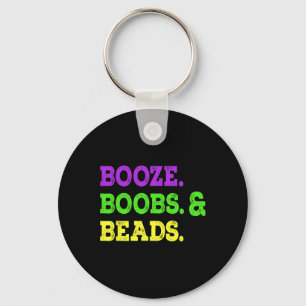 Porte-clés Booze Breast Beads Funny Mardi Gras Carnival Party