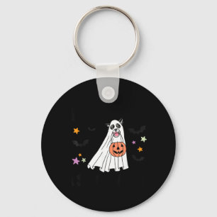 Porte-clés Border Collie Boo Chien Halloween Noir Et Blanc