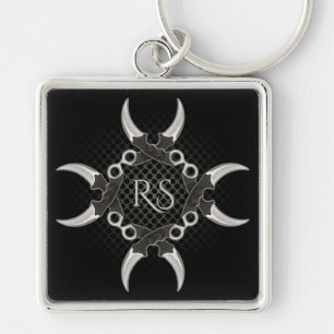 Porte-clés Bords pointus Monogrammes Lames incurvées 2 Porte