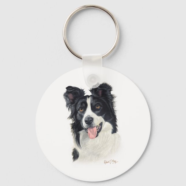 Porte-clés Bordure Collie (Recto)