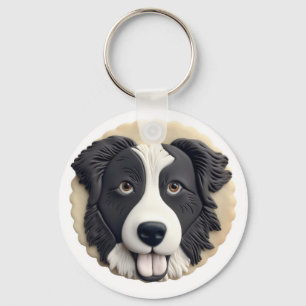 Porte-clés Bordure Collie Chien 3D inspiré