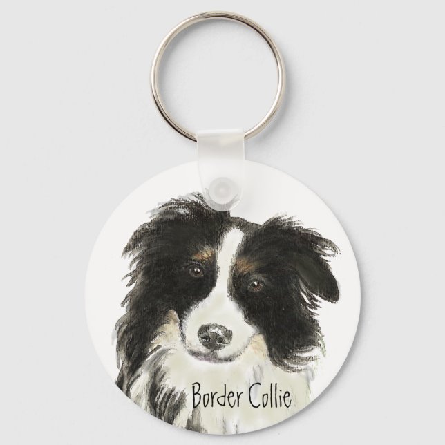 Porte-clés Bordure Collie Chien o (Recto)
