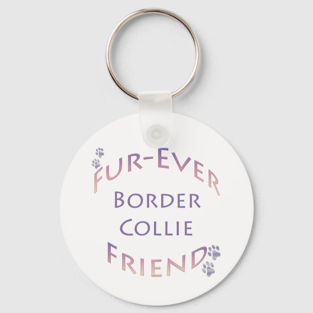 Porte-clés Bordure Collie Furever (Recto)