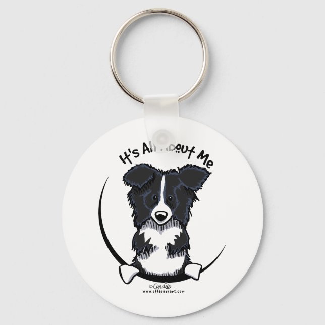 Porte-clés Bordure Collie Tout Sur Moi (Recto)