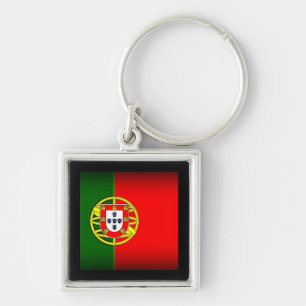 Porte-clés Bordure noire du drapeau du Portugal