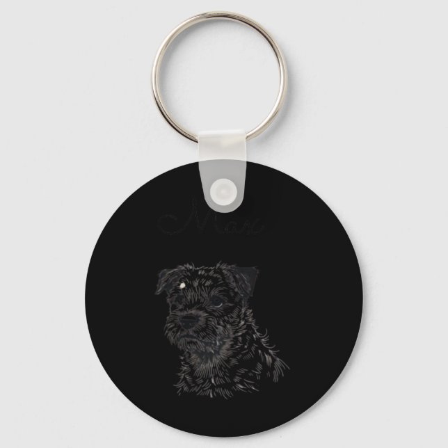Porte-clés Bordure Portrait de chien Terrier - Pot d'animaux  (Recto)