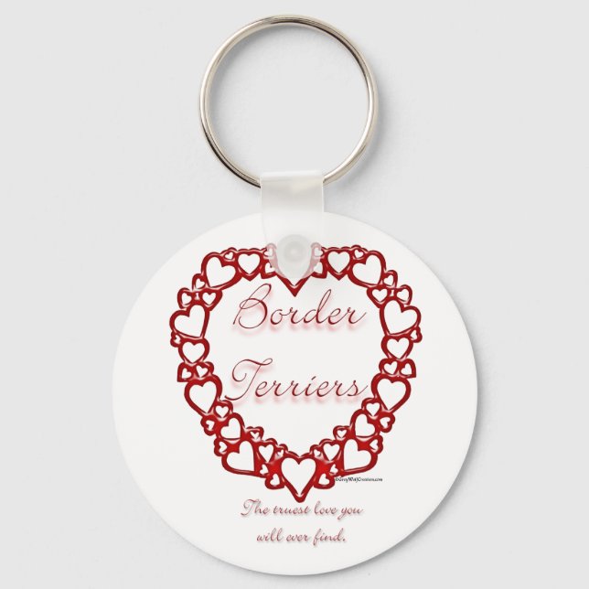 Porte-clés Bordure Terrier Véritable Amour - Porte - clé (Recto)