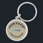 Porte-clés born in 1992 vintage birthday<br><div class="desc">You can add some originality to your wardrobe with this original limited edition 1992 vintage rustic old retro-looking birthday design with awesome typography font lettering, is a great gift idea for men, women, husband, wife girlfriend, and a boyfriend who will love this one-of-a-kind artwork. The best amazing and funny holiday...</div>